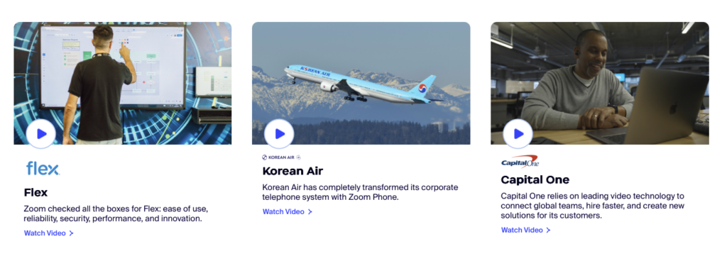 Video testimonial example