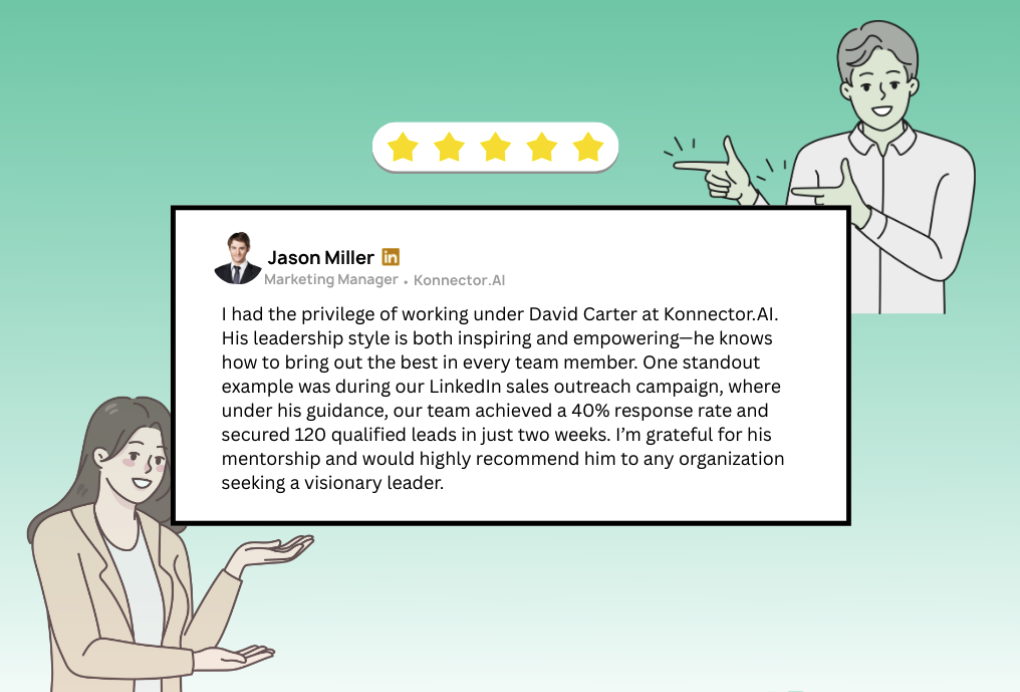 LinkedIn testimonial example