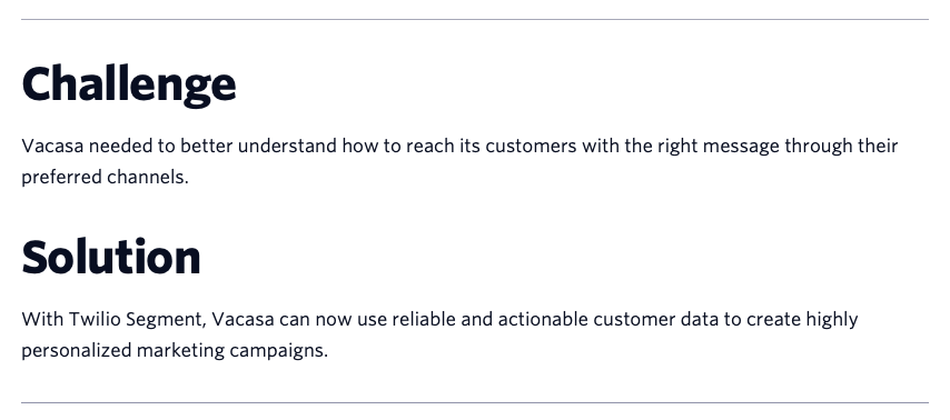 Case study testimonial example