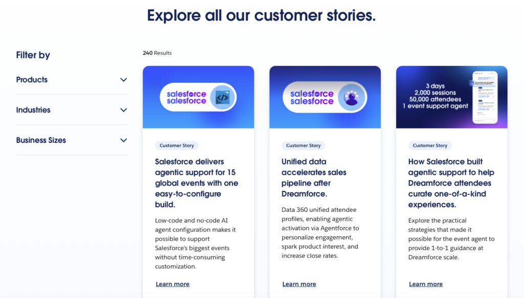 Case study testimonial example