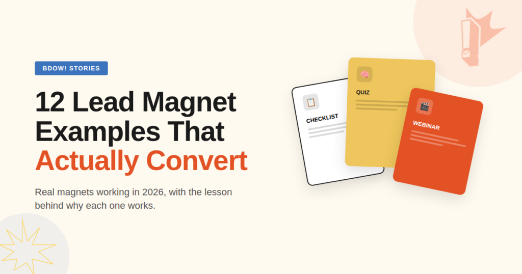 12 lead magnet examples that actually convert in 2026
