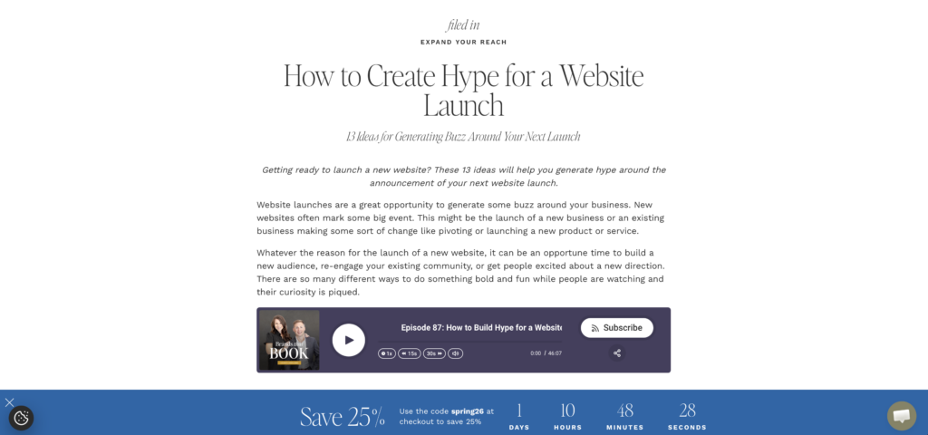 BDOW! smart bar displayed at the bottom of a blog post, offering a free resource download without interrupting the reading experience.