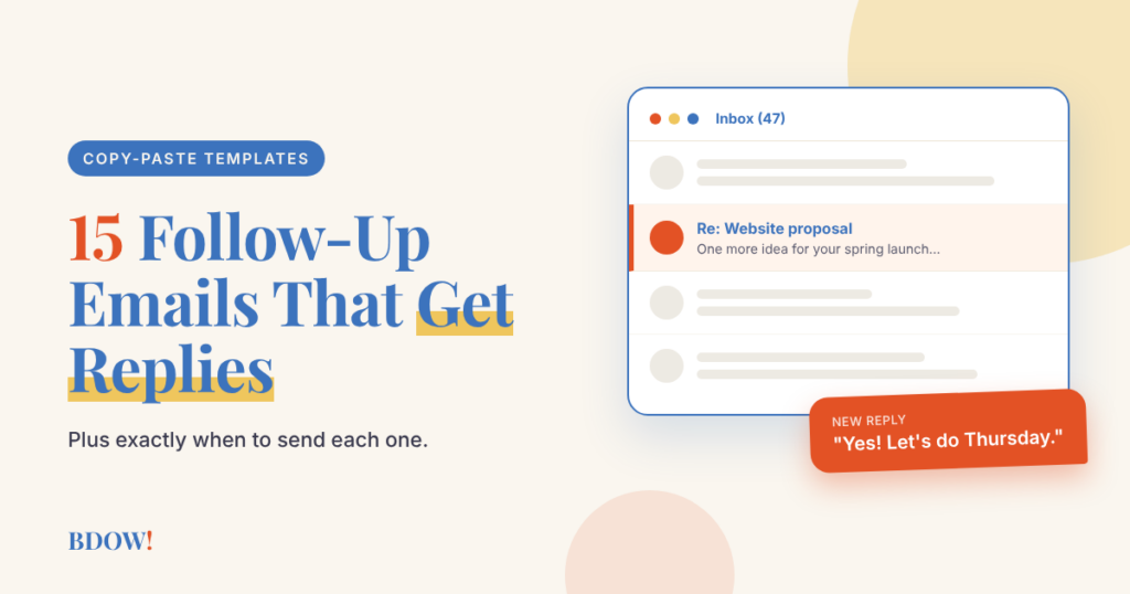 Follow-up email templates that get replies