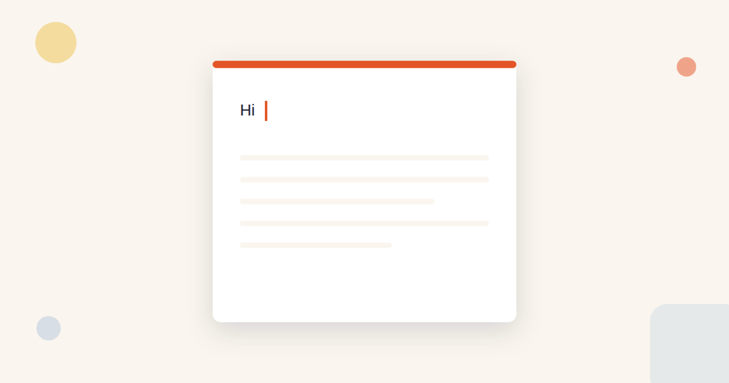 Business email examples blog post feature image showing a blank email draft with a cursor