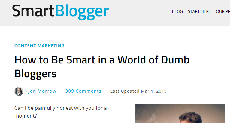 Screenshot of SmartBlogger