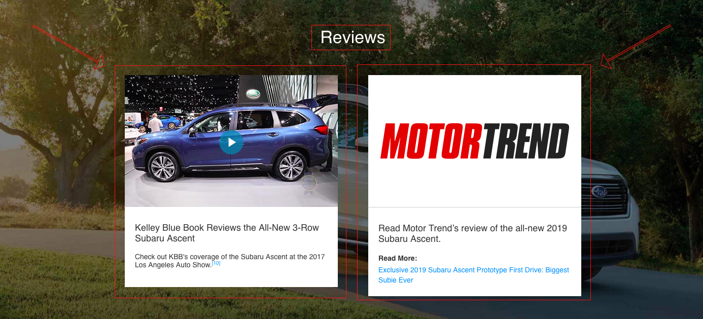 Screenshot of Subaru Ascent Ad.