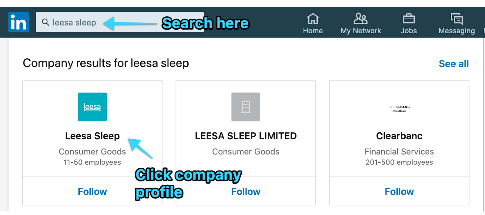 Leesa Sleep's LinkedIn profile