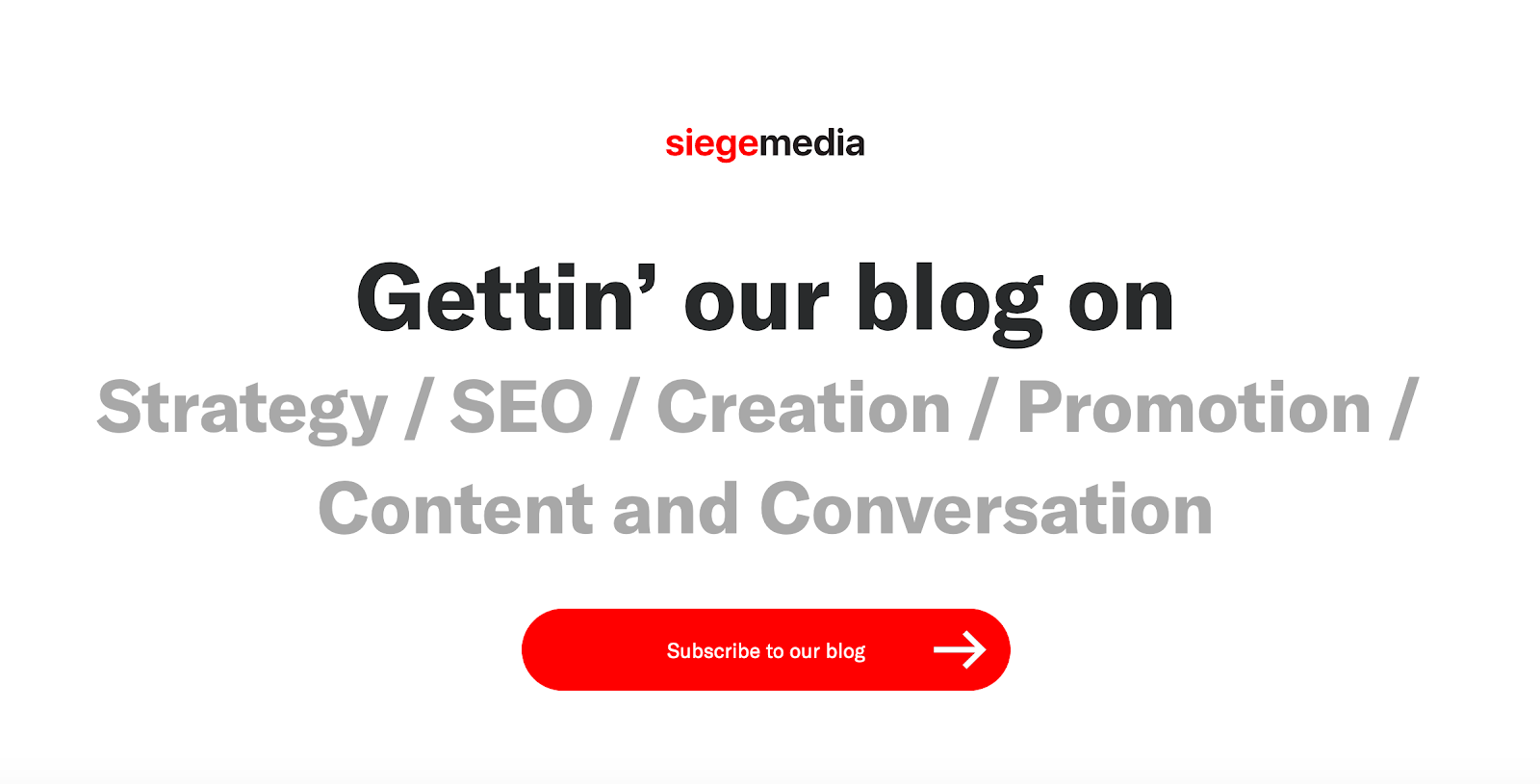 Siege Media's marketing content blog