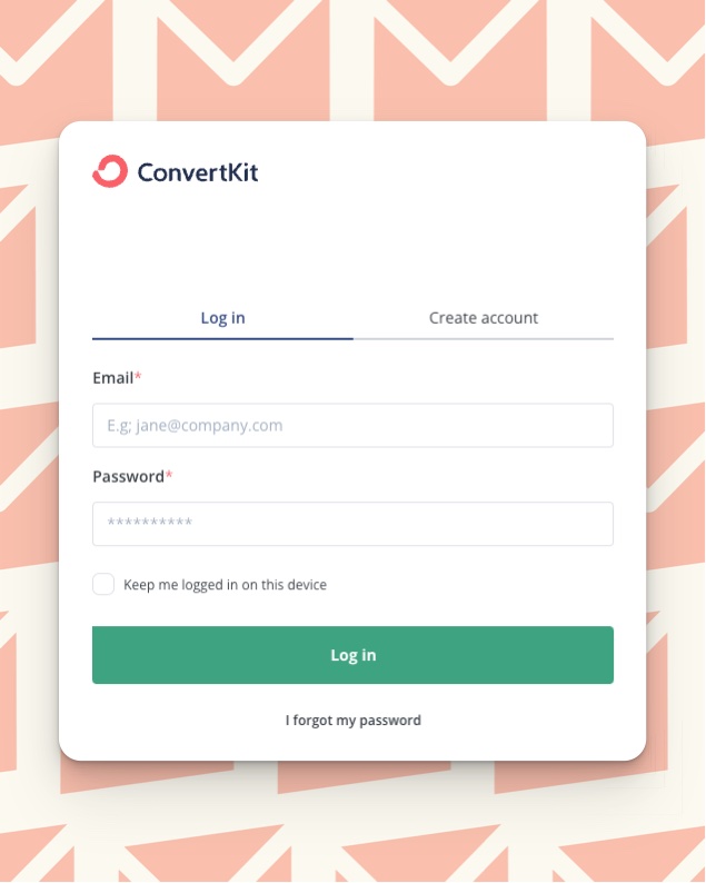 Step 1: Login to your ConvertKit account
