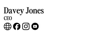 Simplified email signature example with a shortened title and links